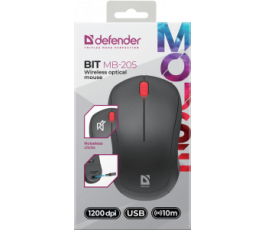 Мышь беспроводная Defender Bit MB-205, черный
