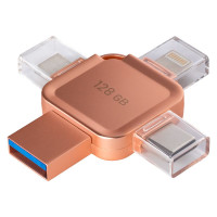 Флеш накопитель 128Gb USB 3.0 SmartBuy MC15A Metal Quad Apricot (SB128GBMC15A)