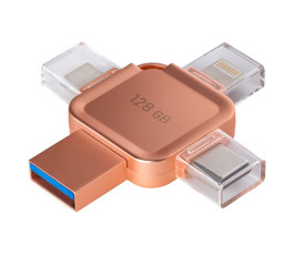 Флеш накопитель 128Gb USB 3.0 SmartBuy MC15A Metal Quad Apricot (SB128GBMC15A)