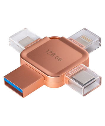 Флеш накопитель 128Gb USB 3.0 SmartBuy MC15A Metal Quad Apricot (SB128GBMC15A)