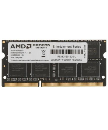 Модуль памяти SODIMM DDR3 8Gb PC12800 1600MHz Radeon R538G1601S2S-U