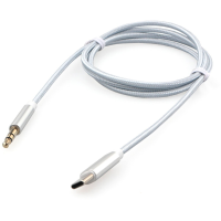 Переходник USB Type-C/Jack3.5, 1m, Cablexpert CCAB-CM35M-1M-W, белый