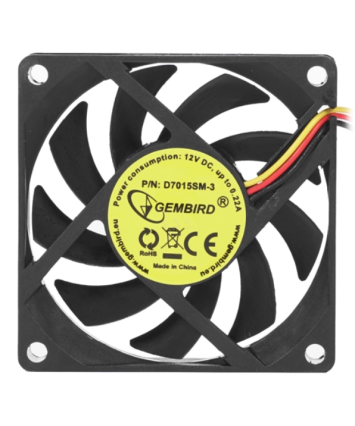 Вентилятор для корпуса Gembird D7015SM-3, 70x70x15mm, 3pin