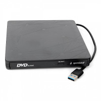 Оптический привод внешний DVD-RW USB 3.0 Gembird DVD-USB-03 черный