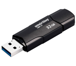 Флеш накопитель 32Gb USB 3.0 SmartBuy CLUE Black (SB32GBCLU-K3)
