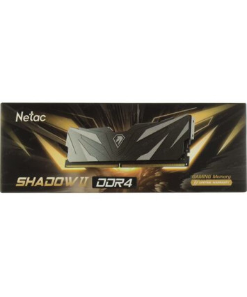 Модуль памяти DDR4 8Gb PC25600 3200MHz Netac Shadow NTSWD4P32SP-08K Black, с радиатором