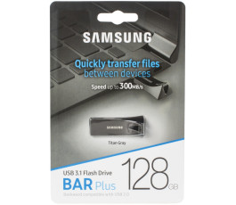 Флеш накопитель 128Gb USB 3.1 Gen1 Samsung Bar Plus (MUF-128BE4/APC), серебристый