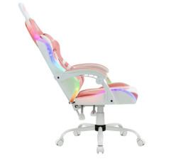 Кресло игровое Defender Ideal, RGB-подсветка, розовый