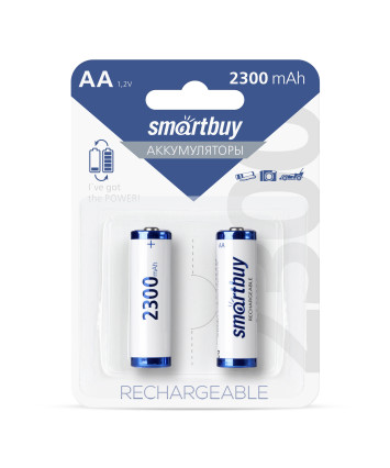 Аккумуляторные батарейки AA Smartbuy 2300mAh SBBR-2A02BL2300 2шт