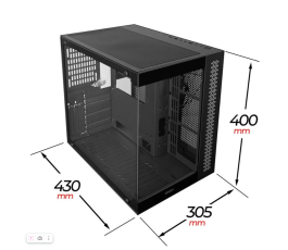 Корпус mATX кубик без БП Ginzzu V501, черный