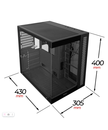 Корпус mATX кубик без БП Ginzzu V501, черный