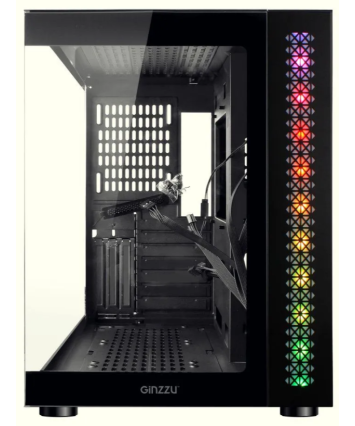 Корпус mATX кубик без БП Ginzzu V501, черный