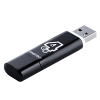 Флеш накопитель 4Gb USB 2.0 Smartbuy Glossy (SB4GBGS-K), черный