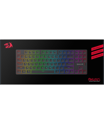 Клавиатура механическая Redragon Anubis RGB, тонкая, тихая, черная