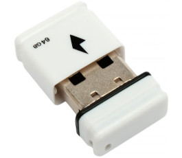 Флеш накопитель 64Gb USB 2.0 Gembird GFL-2.0-64mini, белый