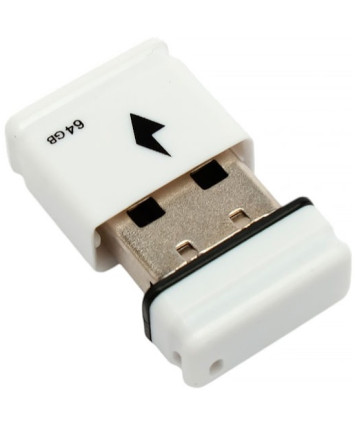 Флеш накопитель 64Gb USB 2.0 Gembird GFL-2.0-64mini, белый