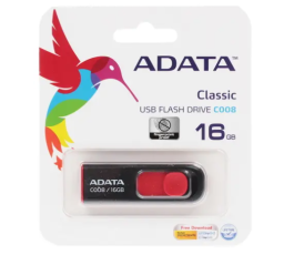 Флеш накопитель 16Gb USB 2.0 AData AC008-16G-RWE, белый