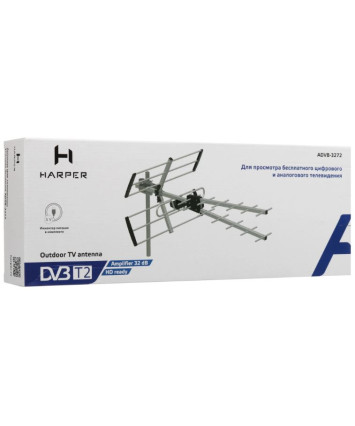 Антенна телевизионная Harper ADVB-3272, наружная, с усилителем Антенна телевизионная Harper ADVB-3272, наружная, с усилителем