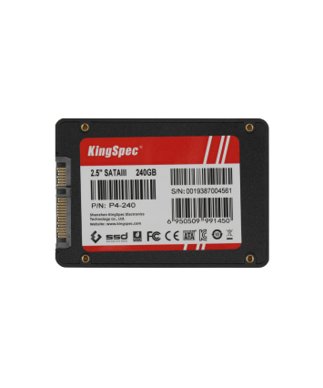 Накопитель SSD SATA 2,5" 240Gb Kingspec P4-240 Накопитель SSD SATA 2,5" 240Gb Kingspec P4-240