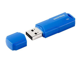Флеш накопитель 8Gb USB 2.0 SmartBuy CLUE Blue (SB8GBCLU-BU)