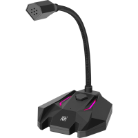 Игровой стрим микрофон Defender Tone GMC 100 USB, LED