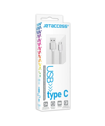 Кабель USB - Type-C JETACCESS JA-DC32, 2м, белый