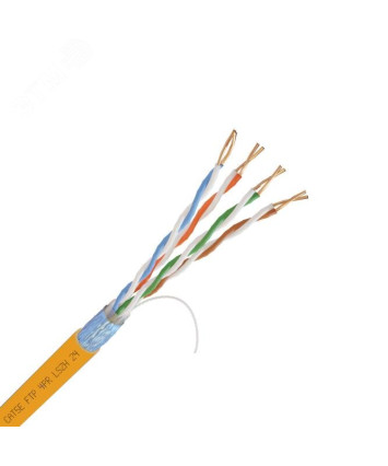 Кабель внутренний витая пара Бухта 305м NetLink NL-CU FTP 4PR оранжевый(LZSH-FTP-5e-2x4x24AWG)(7376)