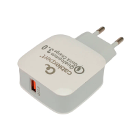 Универсальное СЗУ Cablexpert MP3A-PC-40 (18Вт, 1 USB, 3А), QC 3.0, белый