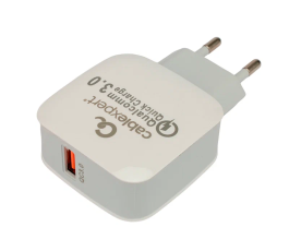 Универсальное СЗУ Cablexpert MP3A-PC-40 (18Вт, 1 USB, 3А), QC 3.0, белый