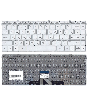 Клавиатура для ноутбука HP Pavilion 14-DV 14-DW серебристая