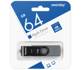 Флеш накопитель 64Gb USB 3.0+Type-C SmartBuy Twist Dual (SB064GB3DUOTWK)