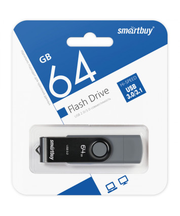 Флеш накопитель 64Gb USB 3.0+Type-C SmartBuy Twist Dual (SB064GB3DUOTWK)