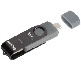 Флеш накопитель 64Gb USB 3.0+Type-C SmartBuy Twist Dual (SB064GB3DUOTWK)