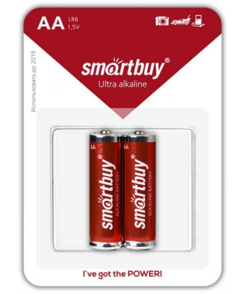 Батарейка Smartbuy алкалиновая LR6/2B AA (SBBA-2A02B) , 2шт