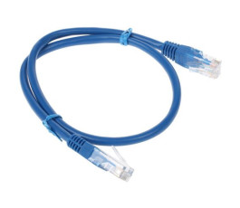 Патчкорд UTP Cablexpert PP12-0.5M/B кат.5e, 0.5м, литой, многожильный (синий)