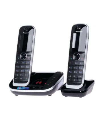 Радиотелефон (DECT) Panasonic KX-TGJ322RUB (2 трубки), черный