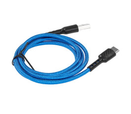 Кабель USB - Type-C Defender F181, 1м, 2.4A, нейлон, синий