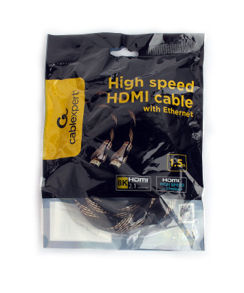 Кабель HDMI - HDMI, v2.1, 1.5m, Cablexpert CCP-HDMI8K-1.5M