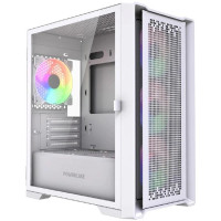 Корпус mATX без БП Powercase ByteFlow Micro White (CAMBFW-A4-LE), белый