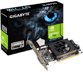 Видеокарта nVidia PCI-E 2Gb GeForce GT 710 Gigabyte LP v2.0 (GV-N710D3-2GL Rev2.0)