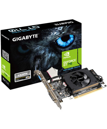 Видеокарта nVidia PCI-E 2Gb GeForce GT 710 Gigabyte LP v2.0 (GV-N710D3-2GL Rev2.0)