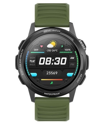 Смарт часы BQ Watch 1.3 Black+Dark Green Wristband