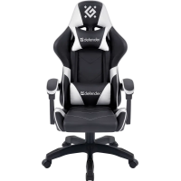 Кресло игровое Defender Companion, черный/белый