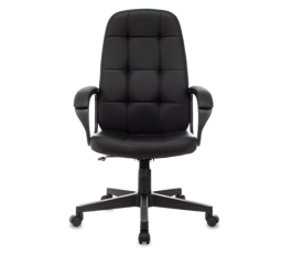 Кресло руководителя Бюрократ CH 002 экокожа, крестовина пластик, черный