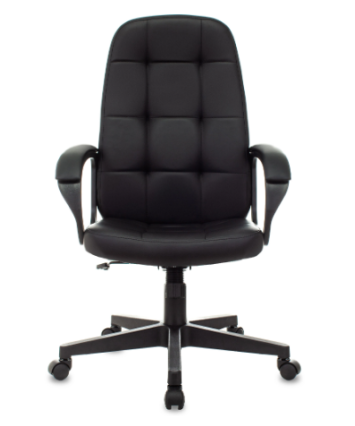 Кресло руководителя Бюрократ CH 002 экокожа, крестовина пластик, черный