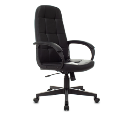 Кресло руководителя Бюрократ CH 002 экокожа, крестовина пластик, черный