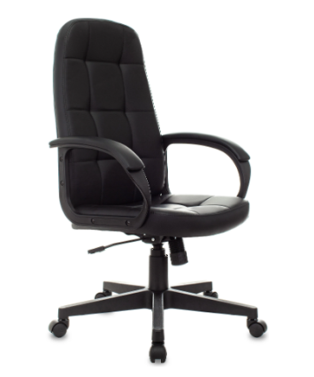 Кресло руководителя Бюрократ CH 002 экокожа, крестовина пластик, черный