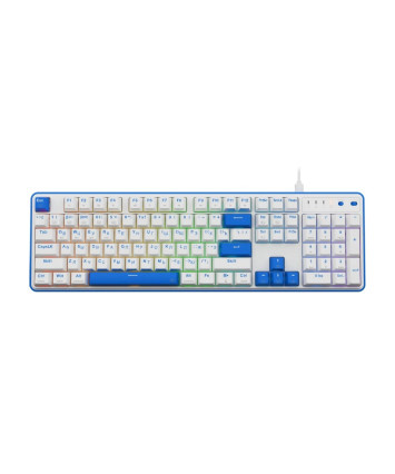 Клавиатура беспроводная механическая Redragon Faye Pro RU, RGB, BT+2.4G, белый/синий