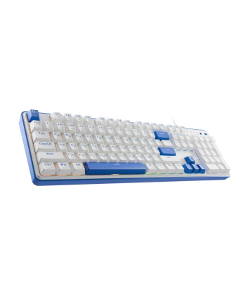 Клавиатура беспроводная механическая Redragon Faye Pro RU, RGB, BT+2.4G, белый/синий