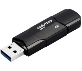 Флеш накопитель 8Gb USB 2.0 SmartBuy CLUE Black (SB8GBCLU-K)